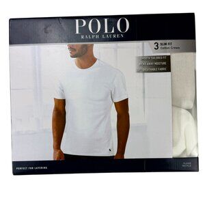 Polo Ralph Lauren Slim Fit Large 3 Pack Cotton Crew Neck Tee Shirt NWT's